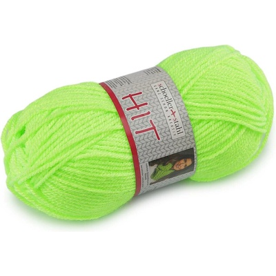 Pletací příze Hit 50 g Varianta: 6 (0033) zelená limetková neon, Balení: 1 ks 34718/52243/149982