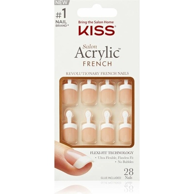 KISS Acrylic French Kit umelé nechty 28 ks