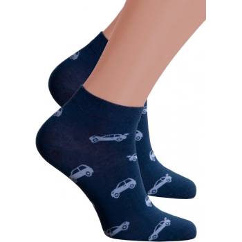 STEVEN Chlapecké kotníkové ponožky 025/049 granát (modrá)