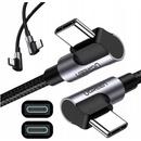 USB káble Ugreen US323 USB-C to USB-C Angled, PD, 3A 60W, 2m, černý