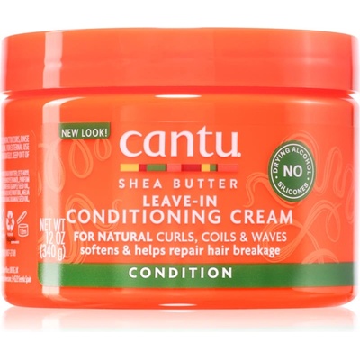 CANTU Shea Butter Leave-In Conditioning Cream балсам без отмиване за чуплива и къдрава коса 340 гр