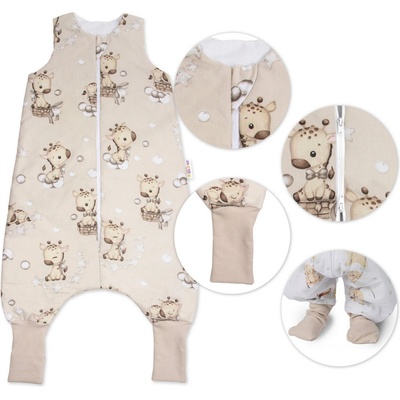 Baby Nellys Spací vak so zahrnovacími nohavičkami Baby Giraffe