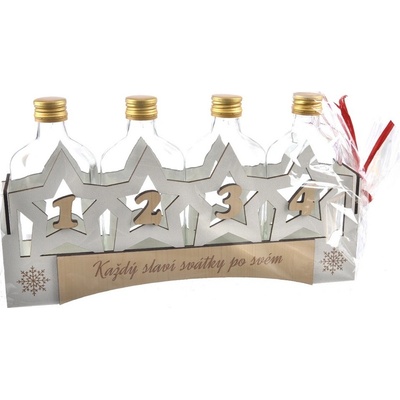 InDecor Sklenená dekorácia Advent bottles 33 x 18,5 x 6,5 cm
