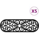 vidaXL Постелки за стъпала 5 бр 25x75 см гума (155632)