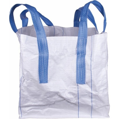 Vak BigBag TOF4, 93x93x120 cm, PP, 4 uši, biely, rovné dno, max. 1000 kg