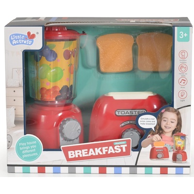 Little Actress Игрален комплект Little Actress - Сет за закуска, сокоизтисквачка и тостер (Y6016-1)