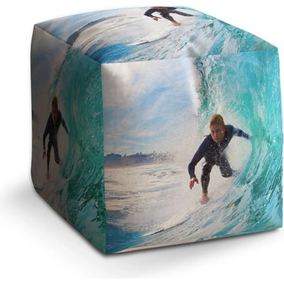 Sablio Taburet Surfista na vlne: 40x40x40 cm
