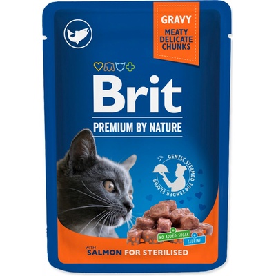 Brit Premium Cat Sterilised Salmon 12 x 100 g