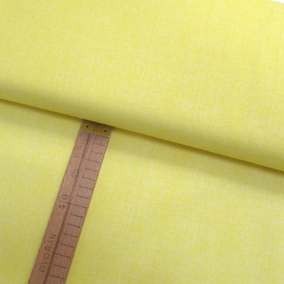 Bavlněné plátno - Lněná půda světle žlutá - šíře 150cm
