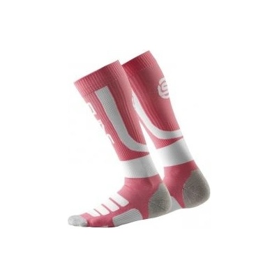 Skins Essentials Womens Compression Socks Active Fluro Peach/White