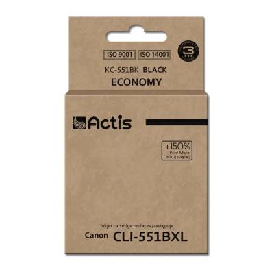 Actis Мастило Actis KC-551Bk (заместител за Canon CLI-551BK, стандартно, 12 ml, черно) (KC-551Bk)
