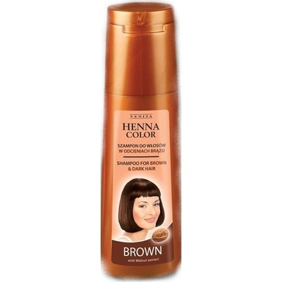 ​Henna color Shampoo henna šampón y na farbené vlasy Brown henna šampón na hnedé a tmavé vlasy 250 ml