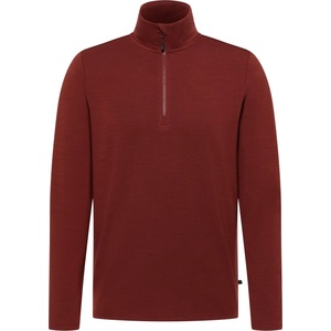 Heber Peak Мъжки вълнен пуловер Heber Peak MerinoBlend EvergreenHe. Half Zip Merino jumper - Rust Red (005-7418-0311)