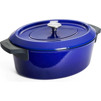 Litinový pekáč s víkem IRON 34 x 26 cm modrý - WOLL