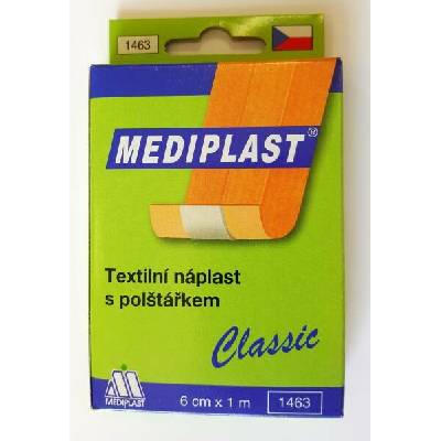 MEDIPLAST Textilní náplast s polštářkem 6 cm × 1 m