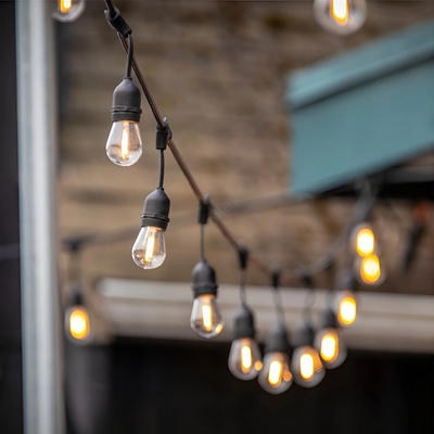 Kobi LED Екстериорни декоративни лампички BAJA ST64 15xE27/1W/230V 15, 9m IP44 топло бяло (KB0478)