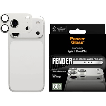 Panzer Протектор за камера PaznerGlass Hoops за iPhone 17 Pro, FENDER CLP - Silver