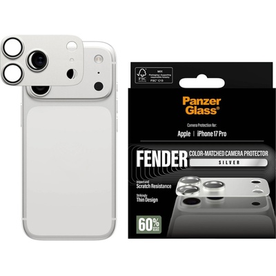 Panzer Протектор за камера PaznerGlass Hoops за iPhone 17 Pro, FENDER CLP - Silver