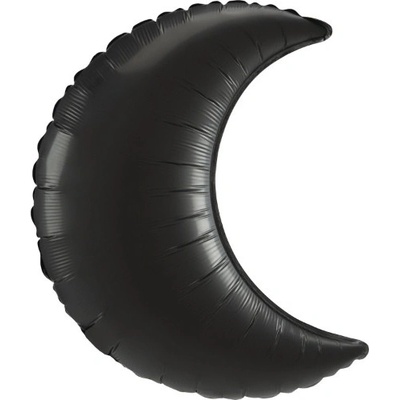 Foliový balonek Měsíc Satin pastelový černý 89 cm