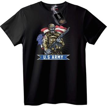 NOONEBRAND Тениска U. S. Army Череп Войник - 2XL, Black