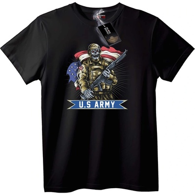 NOONEBRAND Тениска U. S. Army Череп Войник - 2XL, Black