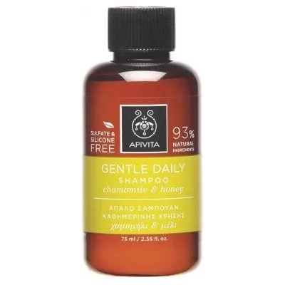 APIVITA Нежен ежедневен шампоан с лайка и мед , Apivita Hair Care Shampoo Gentle Daily chamomile & honey Travel size 75 ml
