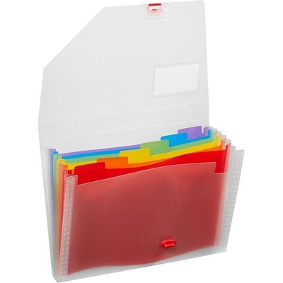 Organizér na dokumenty A4 s 6-ti dílným organizérem Snopake Rainbow