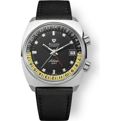 Nivada Grenchen Antarctic Black Black Leather