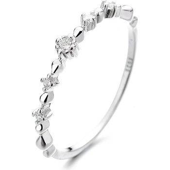 DELIS Пръстен от сребро 925, jw1315, модел цветя, родиево покритие (jw1315)