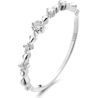 DELIS Пръстен от сребро 925, jw1315, модел цветя, родиево покритие (jw1315)