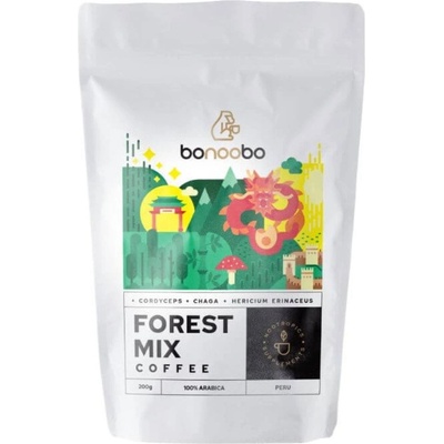 Bonoobo Káva s hubami Cordyceps Chaga a Hericum 200 g