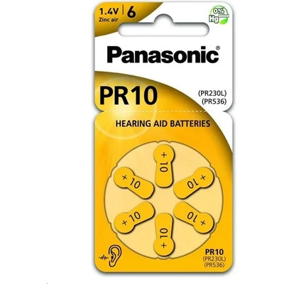 Panasonic Батерия panasonic (a10, pr10l/6lb, pr230/pr536, 1, 4 v, цинково-въздушна, за слухови апарати) 6 бр. /пакет pr230-6lb (pr230-6lb)