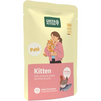 Green Petfood Paté Kitten kuřecí a losos 8 x 85 g