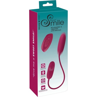 Sweet Smile RC Duo - Fialová sada vibračných vajíčok s diaľkovým ovládaním