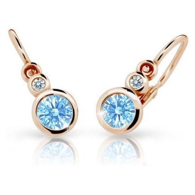 Cutie Jewellery detské zlate náušnice C1984R-Arctic Blue