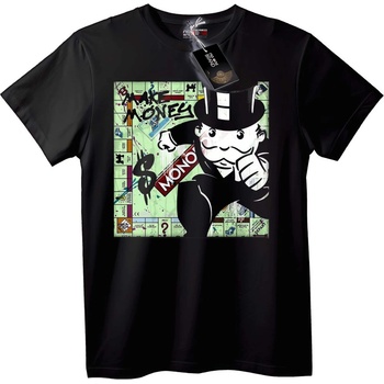 NOONEBRAND Тениска Пари от Monopoly - 2XL, Black