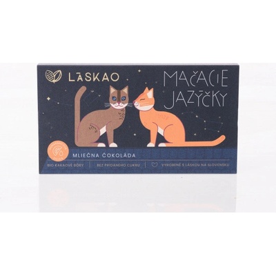 Natural Jihlava Kočičí jazýčky mléčná čokoláda pomeranč 80 g