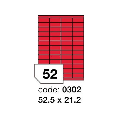 Rayfilm 52,5x21,2 mm 300 archů, fluo červená, R0132.0302D