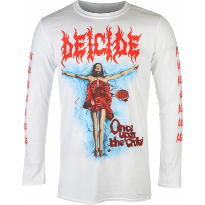 Plastic head мъжка тениска с дълъг ръкав deicide - once upon the cross - БЯЛ - plastic head - ph12684ls