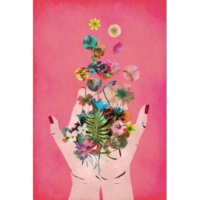Plagát, Obraz - Frida`s Hand`s (Pink Version), Treechild, 26.7 × 40 cm