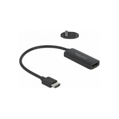 Delock Адаптер Delock 63206, HDMI-A / Мъжко - DisplayPort / Женско, 4K 60 Hz (До 3840 x 2160), Ок. 0.24 м, Черен, DELOCK-63206