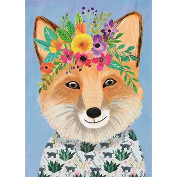 Image 1 of Heye - Puzzle Floral Friends: Friendly Fox - 1 000 piese