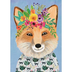 Heye - Puzzle Floral Friends: Friendly Fox - 1 000 piese