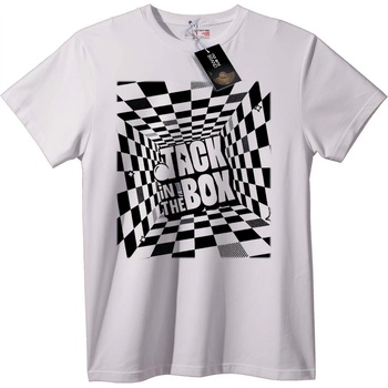 NOONEBRAND Тениска 3D Шахматен Куб - L, White