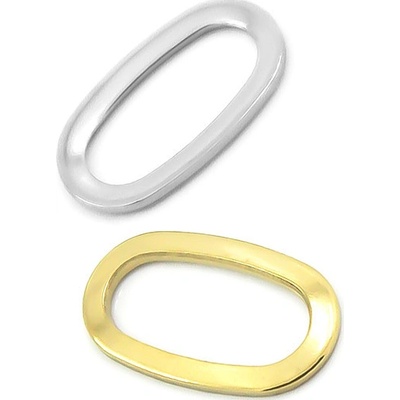 Oválek z nerezové oceli 20x12mm - 1Ks+B - Nerez SL / 50Ks