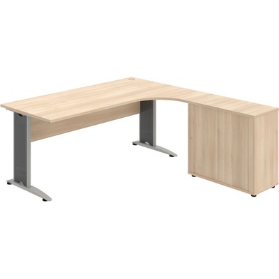 OFFICE PRO s.r.o. HOBIS kancelársky stôl pracovný, zostava ľavá - CE 1800 HR L, agát
