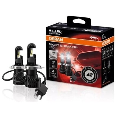 OSRAM night breaker h4 street legal 64193dwnb 6000k - 27/23w - 12v (8152) - комплект 2бр (64193dwnb)