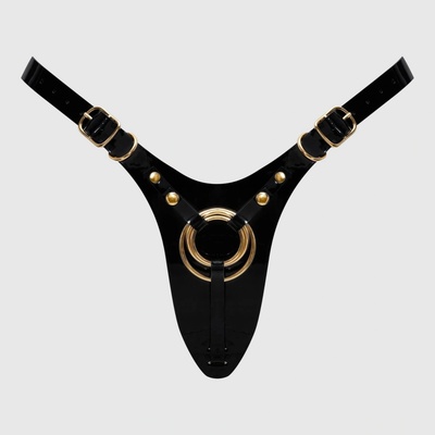 strap-on-me Leatherette Harness Fabulous One Size Black Glossy