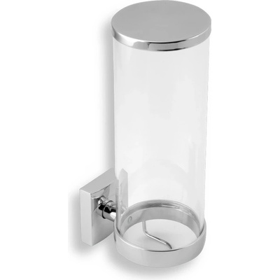 Novaservis Metalia 12 Zásobník kosmetických tampónů chrom sklo