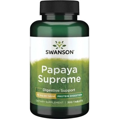 Swanson Papaya Supreme, 50 mg, 300 таблетки, Swanson (SW279)